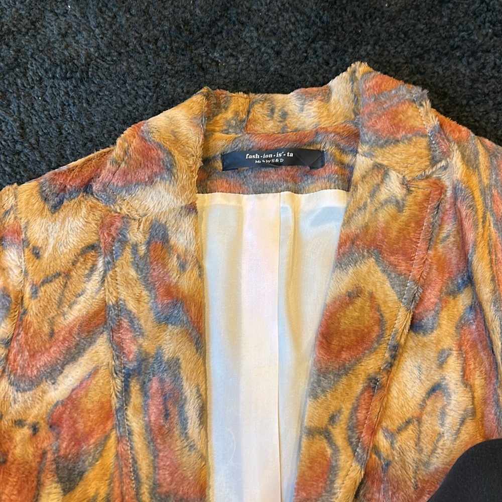 Multicolor Abstract Women's Jacket - Picture 5 of 6